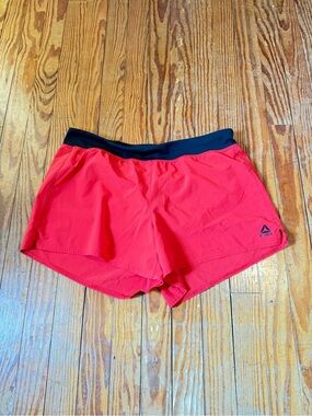 Reebok Red Speedwick Athletic Top with Black Neckline